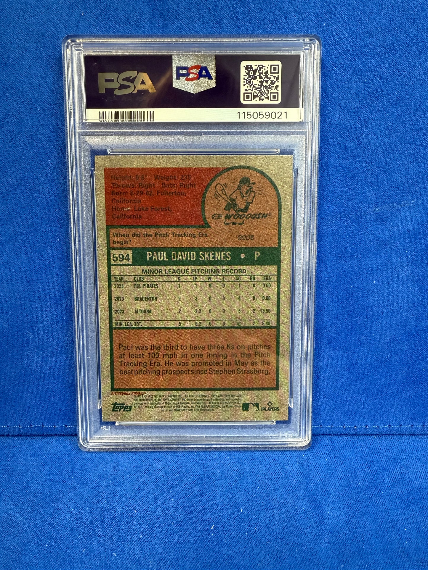 2024 topps heritage #594 Paul Skenes PSA10