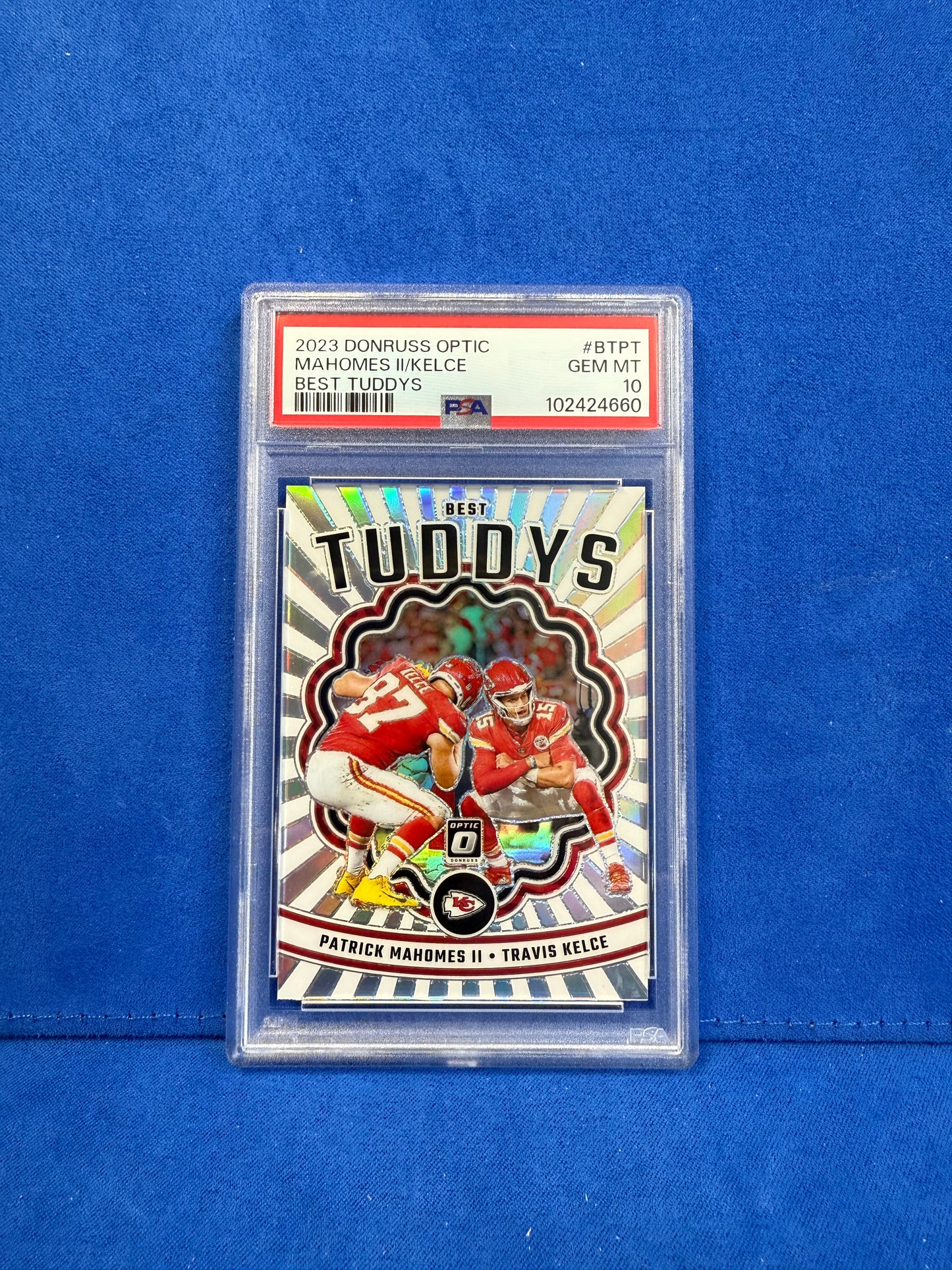 2023 DONRUSS OPTIC BEST TUDDYS #BTPT MAHOMES/KELCE PSA10