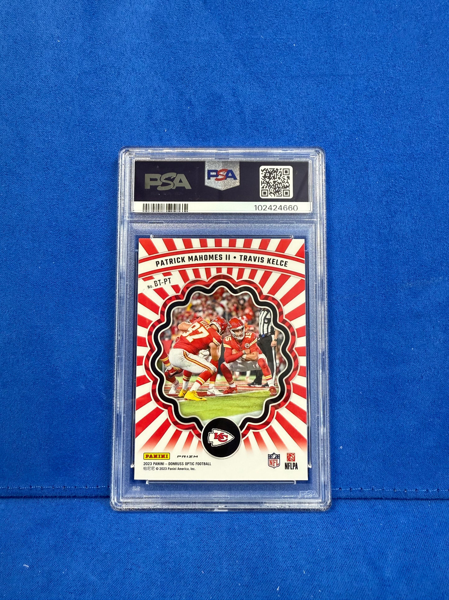 2023 DONRUSS OPTIC BEST TUDDYS #BTPT MAHOMES/KELCE PSA10