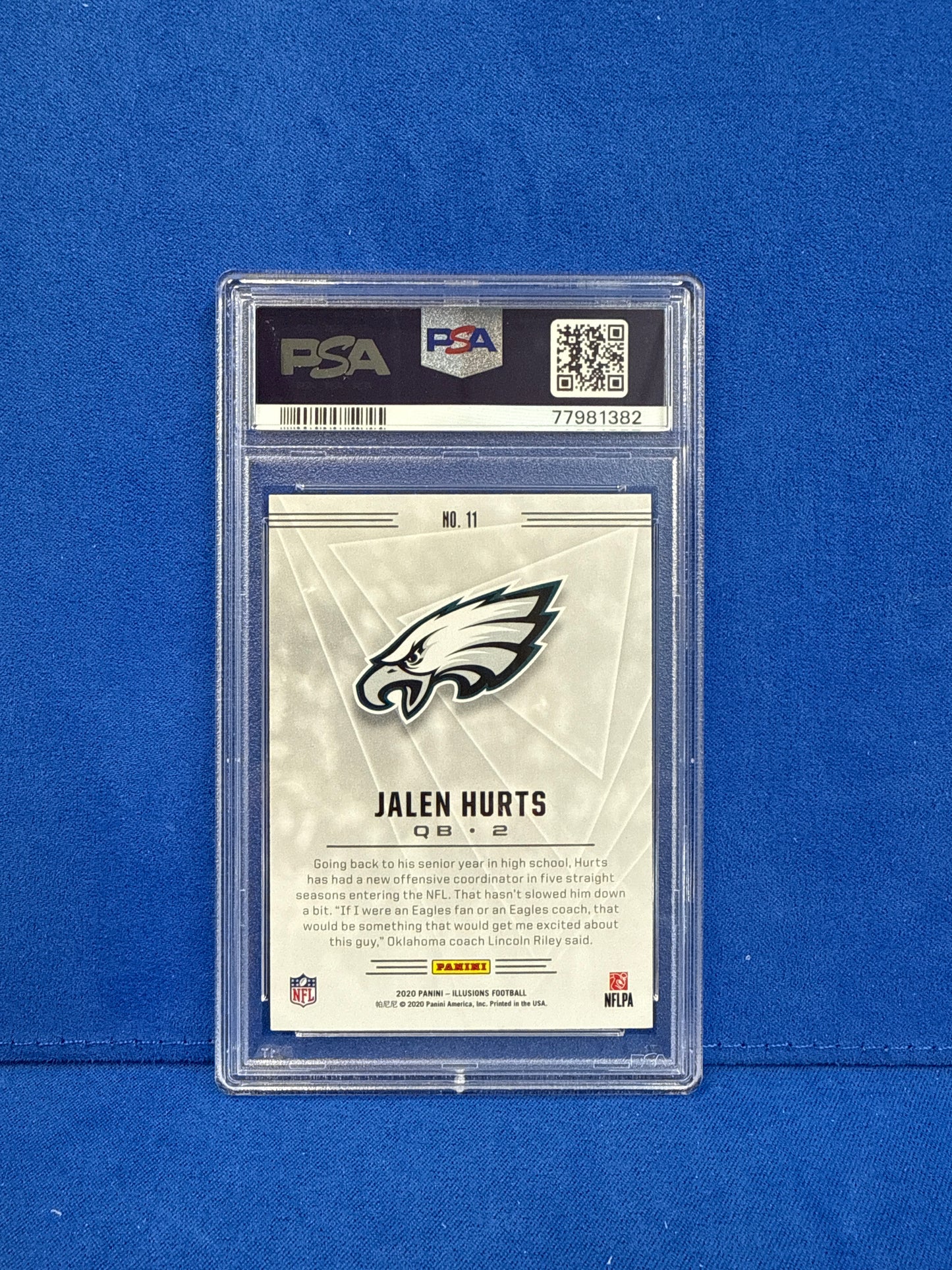 2020 PANINI ILLUSIONS #11 JALEN HURTS PSA 10