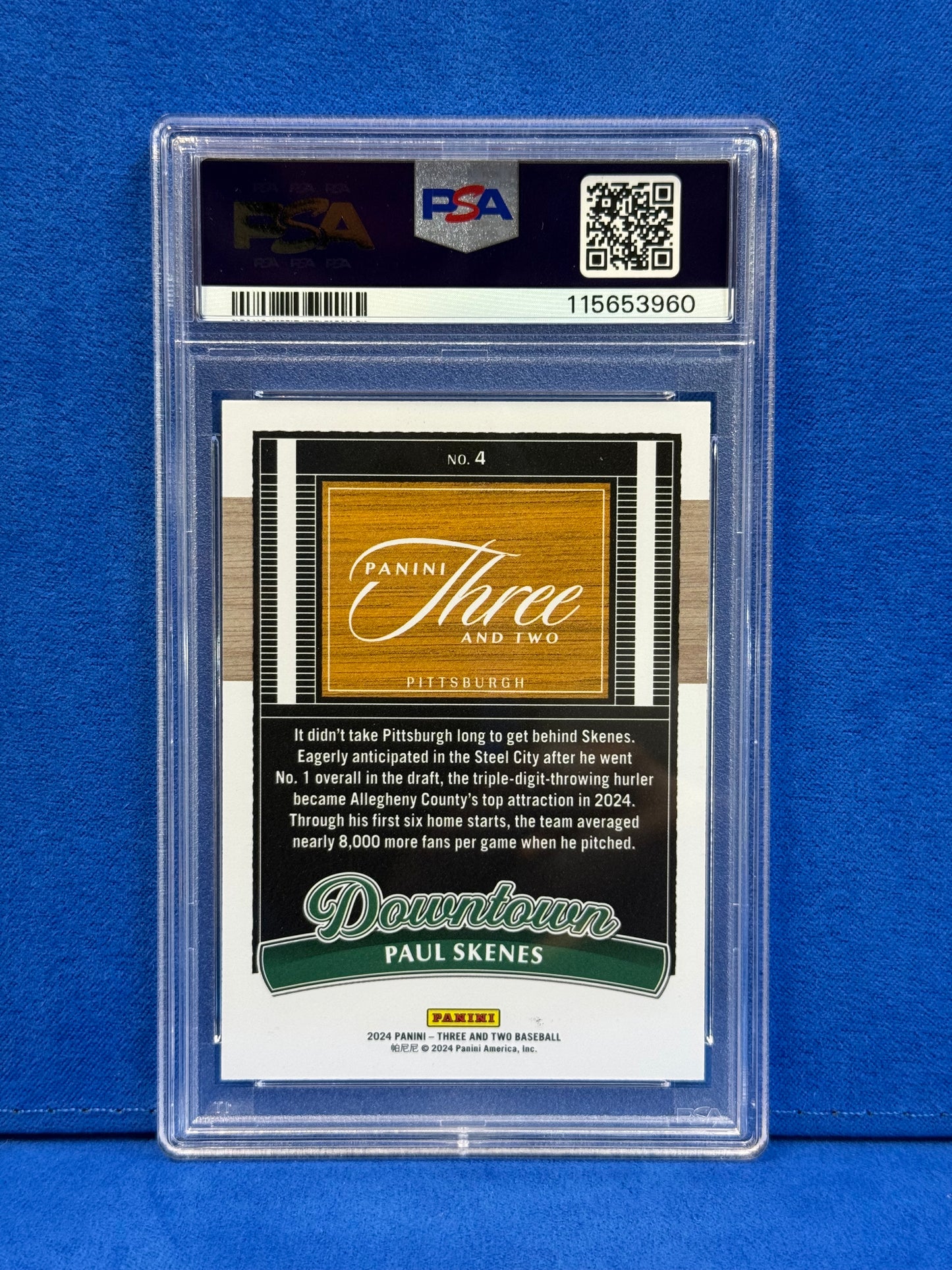 2024 THREE AND TWO DOWNTOWN #4 PAUL SKENES PSA 10