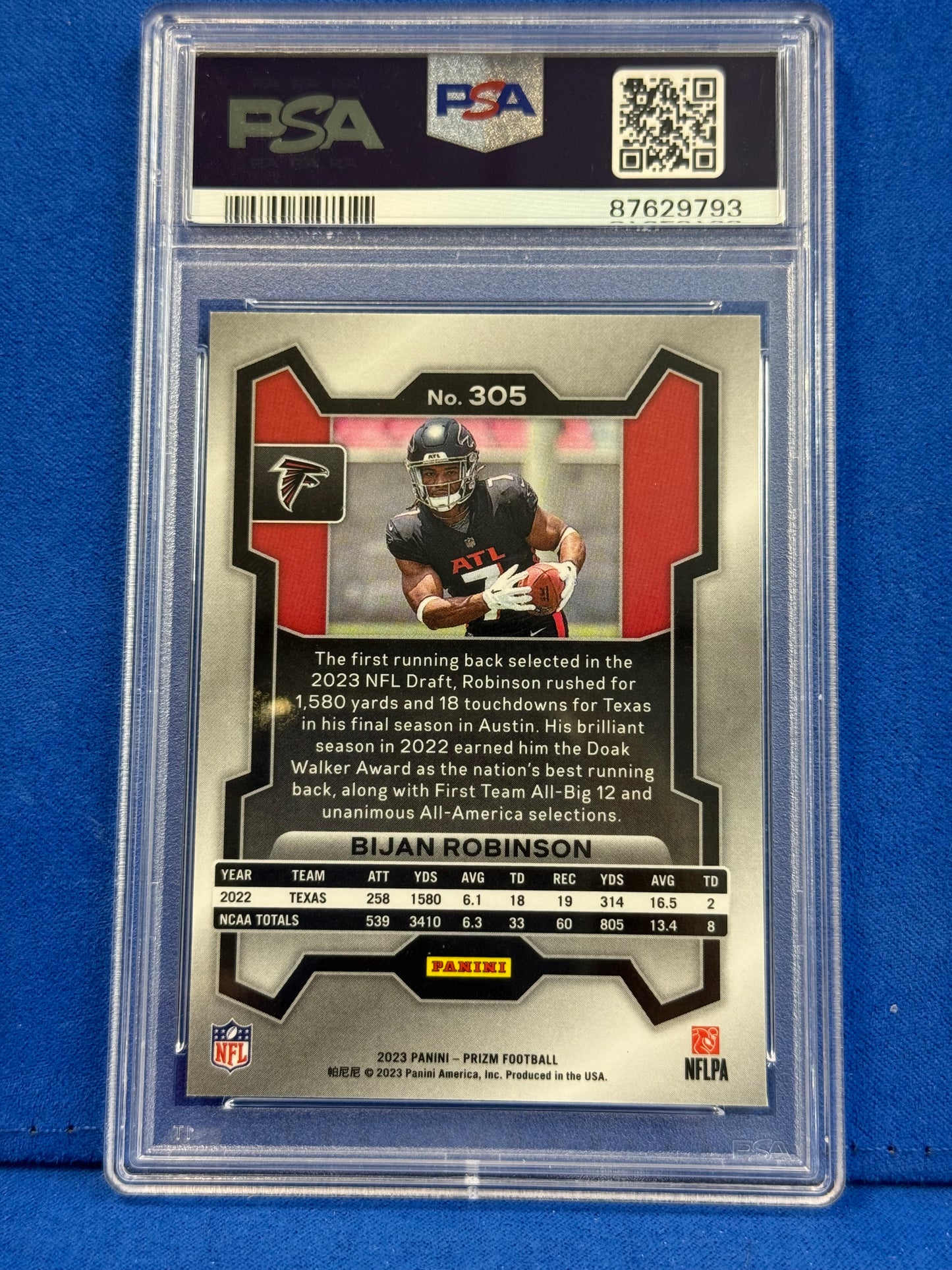 2023 PRIZM #305 BUJAN ROBINSON PSA10