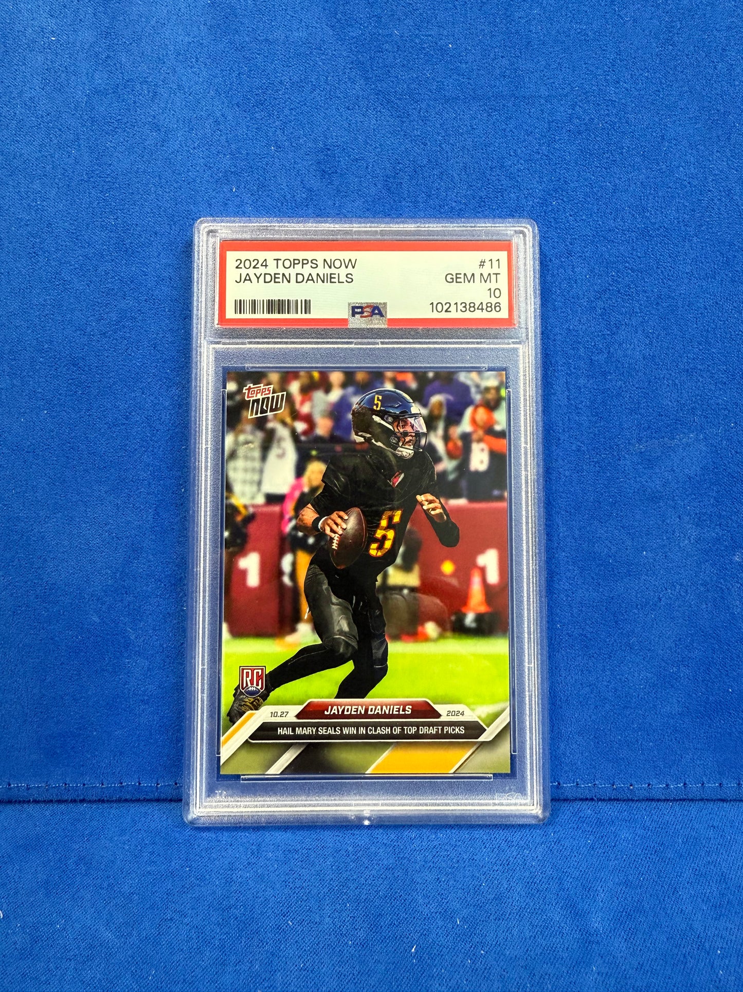 2024 TOPPS NOW #11 JAYDEN DANIELS PSA10