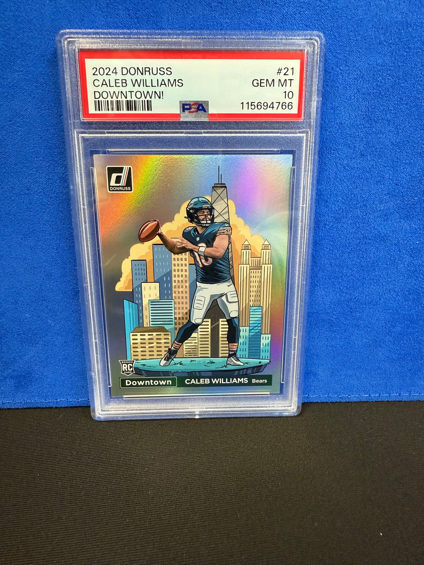 2024 DONRUSS DOWNTOWN #21 CALEB WILLIAMS PSA 10
