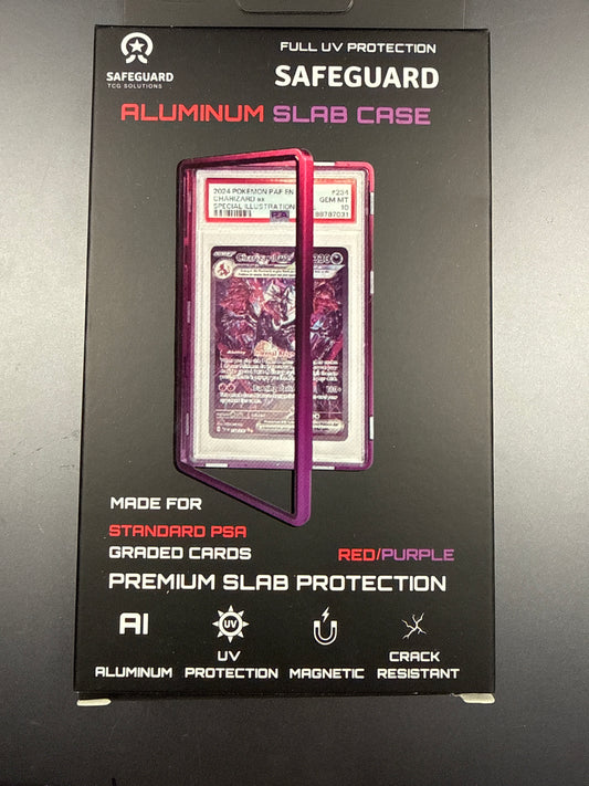 PSA ALUMINUM SLAB CASE (Red/Purple)