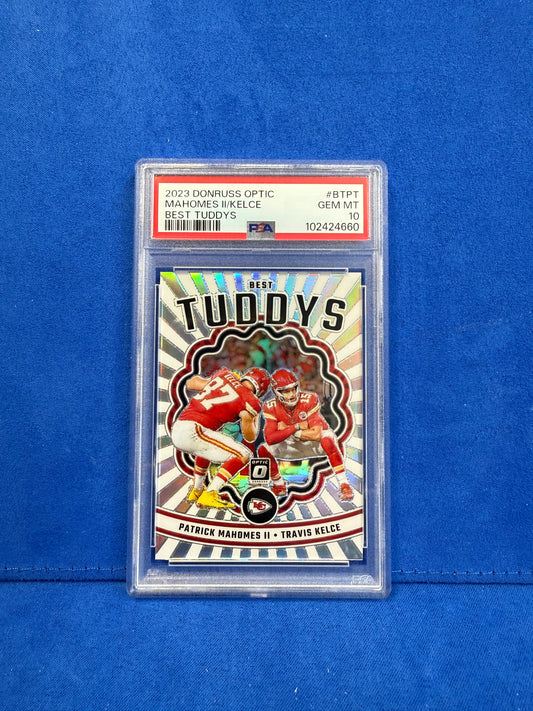 2023 DONRUSS OPTIC BEST TUDDYS #BTPT MAHOMES/KELCE PSA10