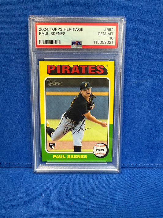 2024 topps heritage #594 Paul Skenes PSA10