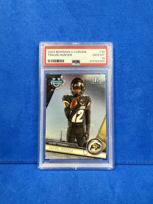 2023 BOWMAN U CHROME #36 TRAVIS HUNTER PSA10