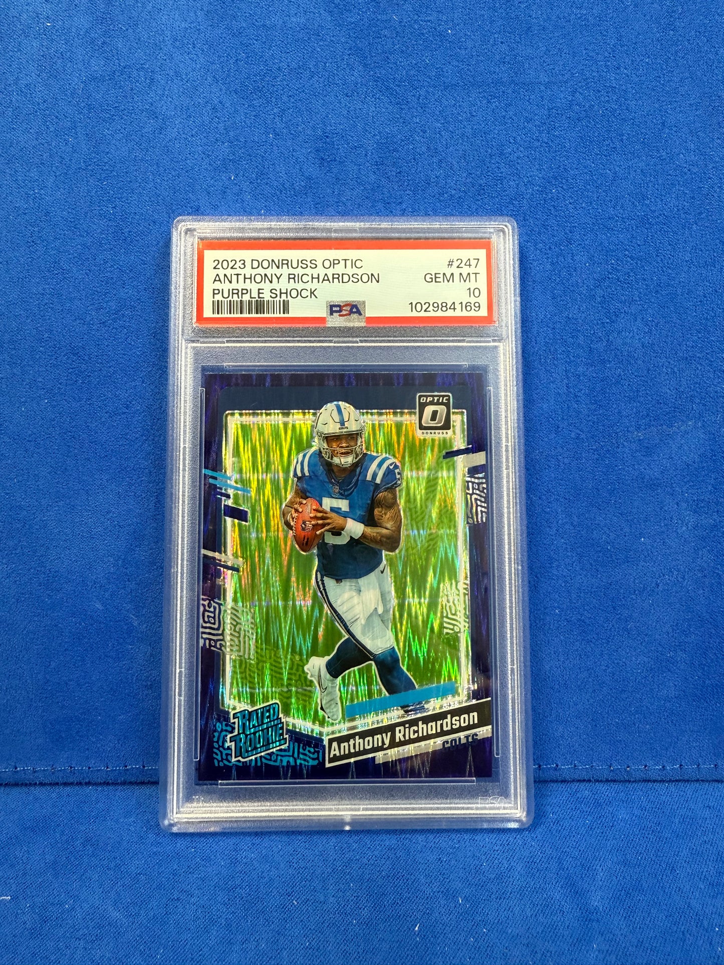 2023 DONRUSS OPTIC PURPLE SHOCK ANTHONY RICHARDSON PSA10