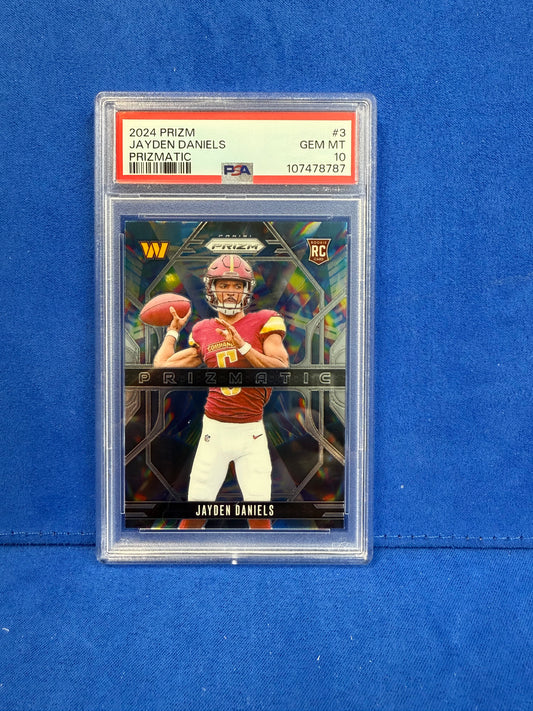 2024 PRIZM PRIZMATIC #3 JAYDEN DANIELS PSA10