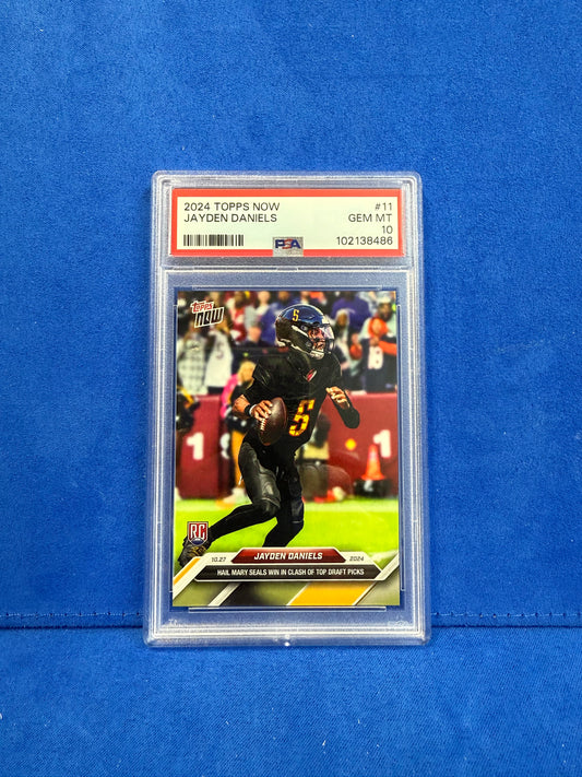 2024 TOPPS NOW #11 JAYDEN DANIELS PSA10