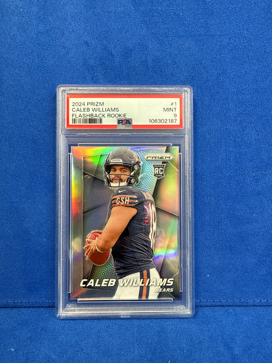 2024 PRIZM #1 CALEB WILLIAMS FLASHBACK ROOKIES PSA9