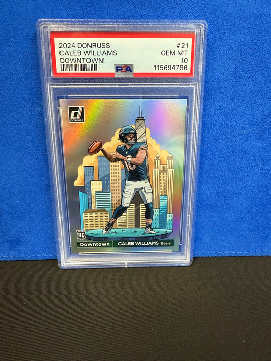 2024 DONRUSS DOWNTOWN #21 CALEB WILLIAMS PSA 10
