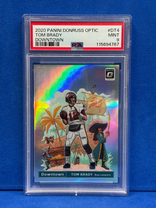 2020 PANINI DONRUSS OPTIC DOWNTOWN #DT4 TOM BRADY PSA 9