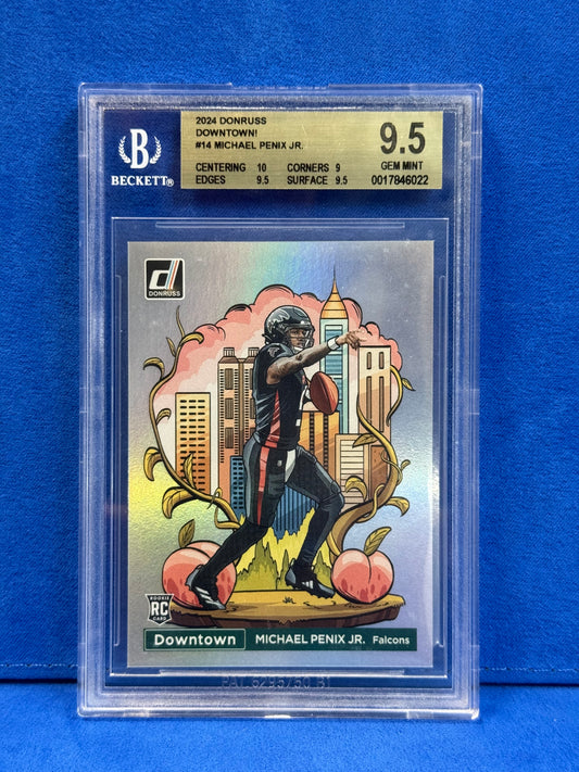 2024 DONRUSS DOWNTOWN #14 MICHAEL PENIX JR BECKETT 9.5